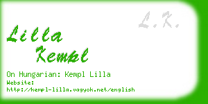 lilla kempl business card